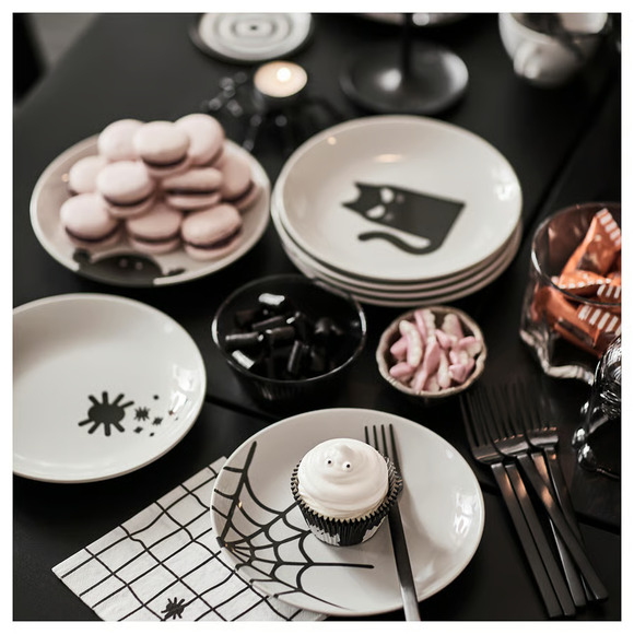 IKEA KUSTFYR Side Plate, Mixed Patterns, 8", 4 Pack (405.996.00) NEW - Picture 2 of 3